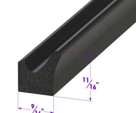 Metro Moulded Parts 1939-1966 Shelby / American Motors / Chevrolet / Hudson / Kaiser / Willys / Pontiac / Chrysler / Buick / Oldsmobile Door Side Seal. Same as Lp 40-A, but for a Heavier Seal LP 40