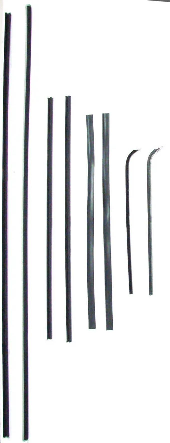 AMD Front Door Window Channel Kit, 8pcs, 51-55 Chevy GMC Pickup Truck Suburban X553-4051-1S