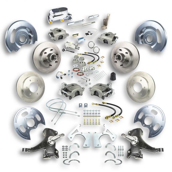 Right Stuff 63-70 Chevrolet/GMC Truck & Suburban, Manual 4-Wheel Disc Brake Kit Chrome Upper TSD6346X