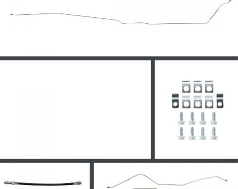Right Stuff 1958 Chevrolet Impala/Biscayne, Front Power Disc Conversion Brake Line Kit BOP58H2