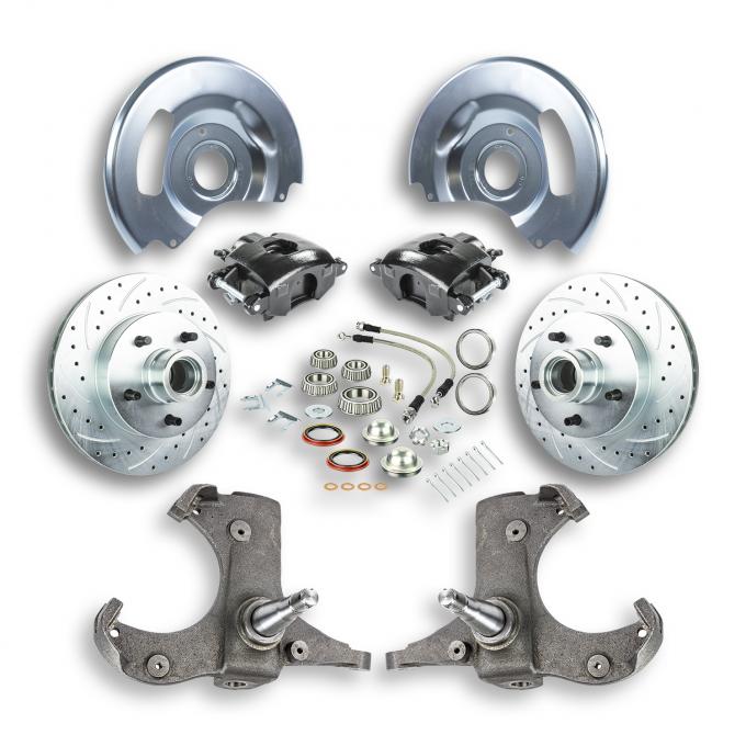 Right Stuff 1960-62 GM Truck/Suburban, 2WD, "At The Wheel" Disc Conversion Kit, Red Calipers TWK6015B