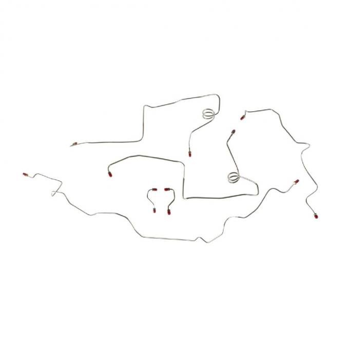 Right Stuff 1959-61 Chevrolet Bel Air/Impala, Pre-Bent OE Steel Front Brake Line Kit BKT5901