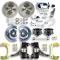 Right Stuff 63-70 GM Truck & Suburban, 2" Drop, Std Front Disc Kit Blk Calipers Chrome Upper TSD6316DBX
