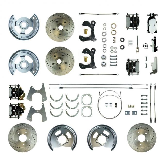 Right Stuff 1955-57 Chevrolet Bel Air, "Show And Go" 4-Wheel Manual Disc Brake Conversion FSC554SDCSX