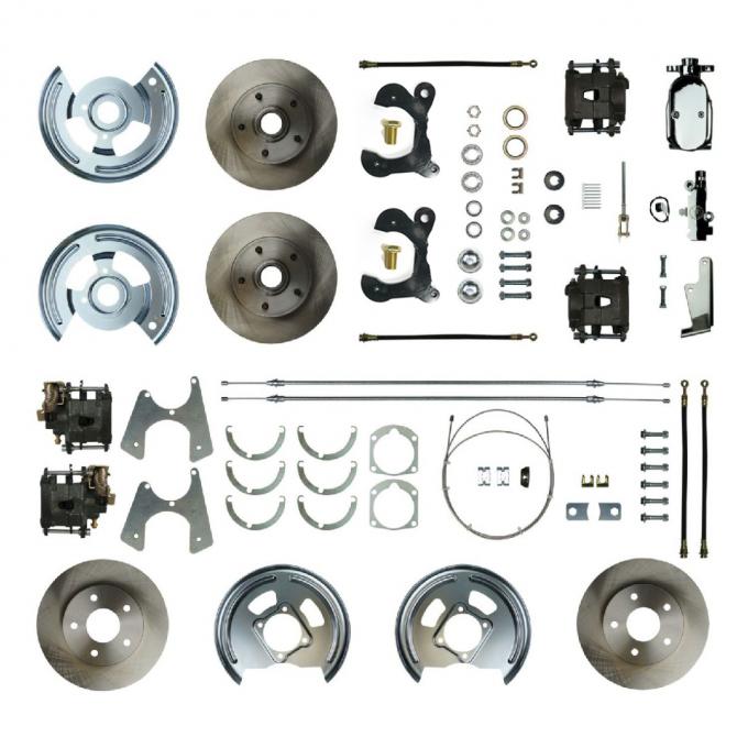 Right Stuff 1955-57 Chevrolet Bel Air, "Show And Go" 4-Wheel Manual Disc Brake Conversion FSC554SDCX