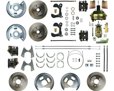 Right Stuff 1958-64 Chevrolet Impala, 9" Booster, Power 4-Wheel Disc Brake Conversion Kit FSC594DCC