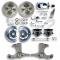 Right Stuff 63-70 Chevy/GMC Truck/Suburban, Manual Front Disc Kit Blk Calipers Chrome Upper TSD6316BX