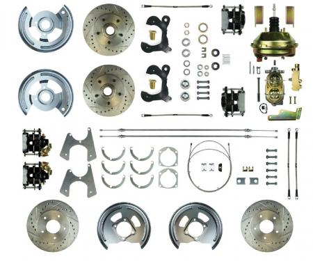 Right Stuff 1955-57 Chevrolet BelAir/Nomad, Power 9" Booster 4-Wheel Disc Brake Conversion FSC554DCCS