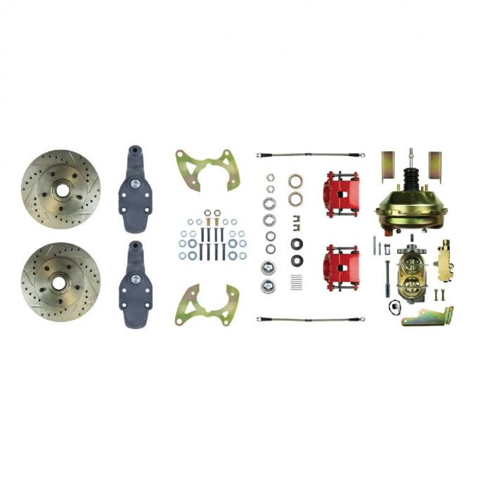 Right Stuff 1958 Impala, 9" Booster, 2" Drop, Power Front Disc Brake Conversion Kit FSC58DCDZ