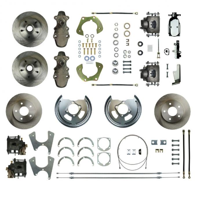 Right Stuff 1955-57 Chevrolet Bel Air, 2" Drop, 4-Wheel Manual Disc Brake Conversion FSC554SDDX