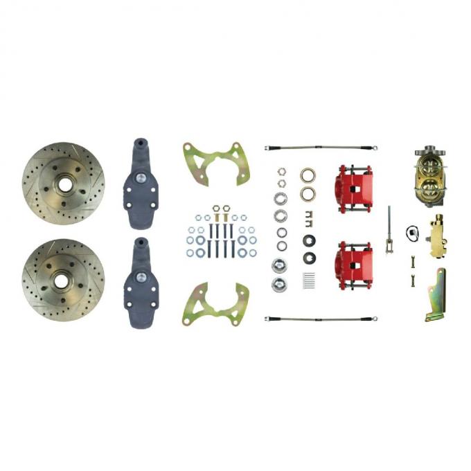 Right Stuff 1965-68 Chevrolet Impala, 2" Drop, Manual Front Disc Brake Conversion Kit FSC65SDDZ