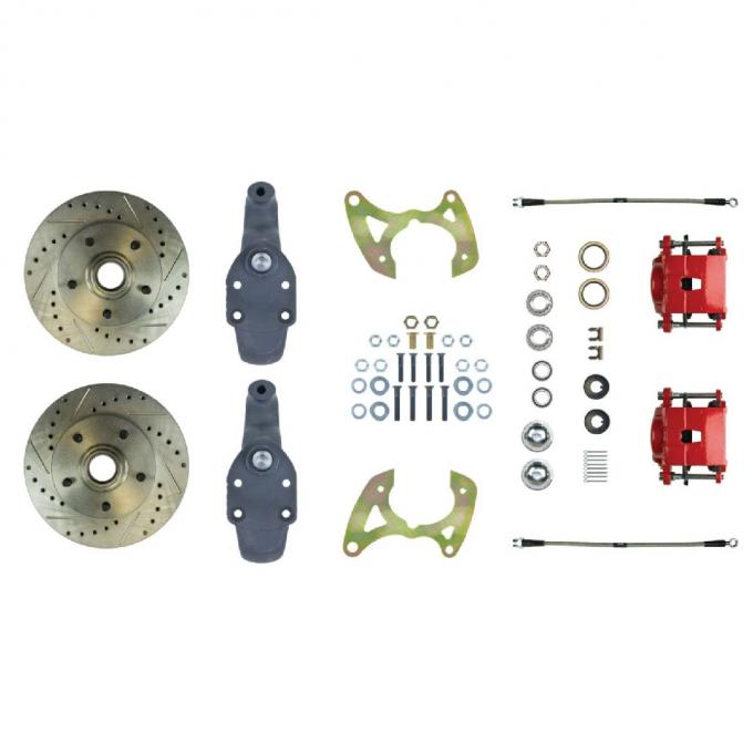 Right Stuff 1958 Chevrolet Impala, 2" Drop, "At The Wheel" Front Disc Brake Conversion Kit FSC58WKDZ