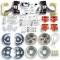 Right Stuff 63-70 GM Truck/Suburban, 2" Drop, Std 4-Wheel Disc Kit Red Calipers Chrome Upper TSD6346DZX