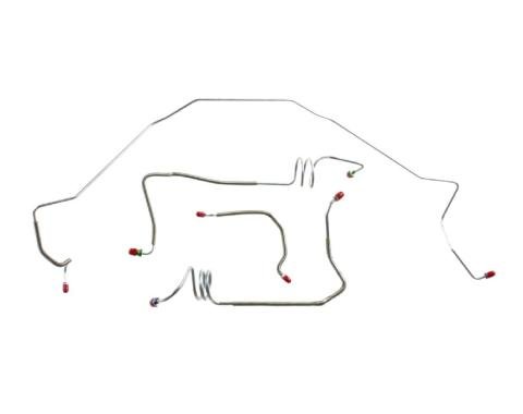 Right Stuff 1971-73 Chevrolet Impala, Pre-Bent OE Steel Front Brake Line Kit BKT7101