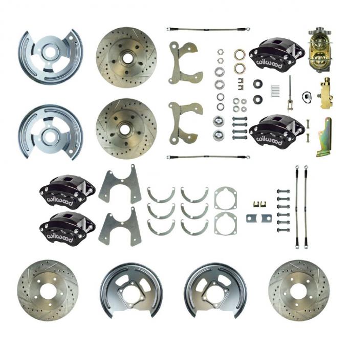 Right Stuff 1955-58 Chevrolet Bel Air/Impala, 4-Wheel Manual Disc Brake Conversion Kit FSC564SDCS
