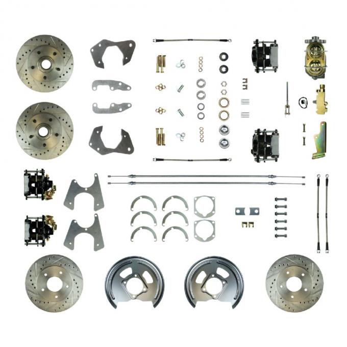 Right Stuff 1965-68 Chevrolet Impala/Bel Air, Manual 4-Wheel Disc Brake Conversion Kit FSC654SDCS