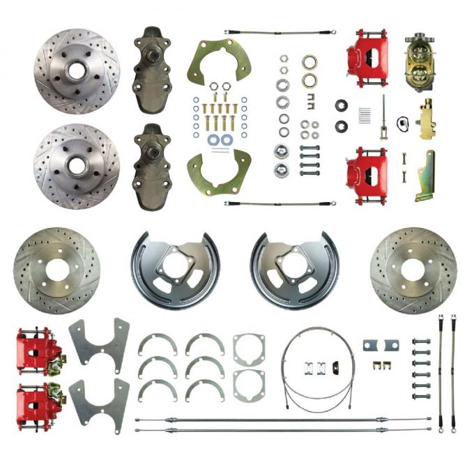 Right Stuff 1955-57 Chevrolet Bel Air, 2" Drop, 4-Wheel Manual Disc Brake Conversion FSC554SDDZ