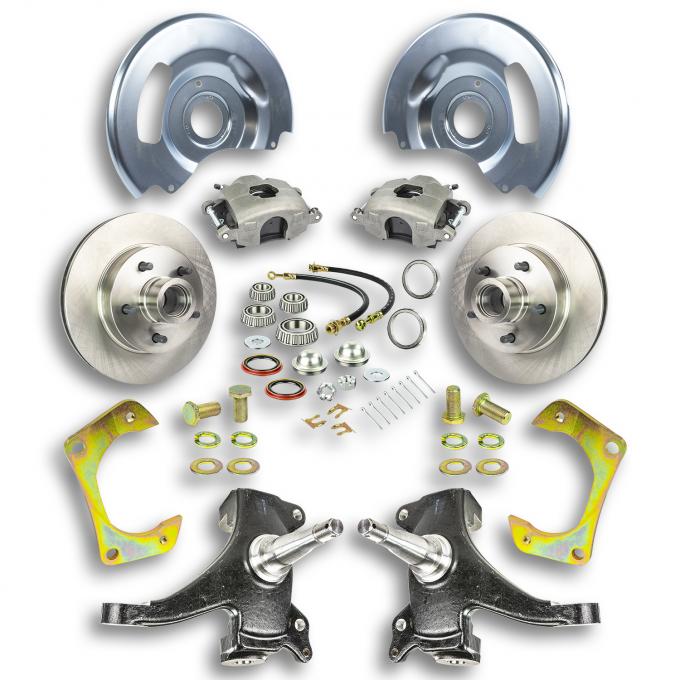 Right Stuff 1960-62 GM Truck/Suburban, 2WD,2" Drop, "At The Wheel" Disc Brake Conversion Kit TWK6015D