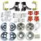 Right Stuff 63-70 GM Truck/Suburban 2WD 2" Drop, 4 wheel At The Wheel Disc Kit, Red Calipers TWK6346DZ