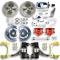 Right Stuff 63-70 GM Truck & Suburban, 2" Drop, Std Front Disc Kit Red Calipers Chrome Upper TSD6316DZX