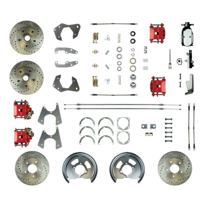 Right Stuff 1965-68 Chevrolet Impala/Bel Air, Manual 4-Wheel Disc Brake Conversion Kit FSC654SDCZX