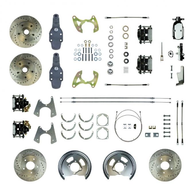 Right Stuff 1959-64 Chevrolet Impala, 2" Drop, Manual 4-Wheel Disc Brake Conversion Kit FSC594SDDSX