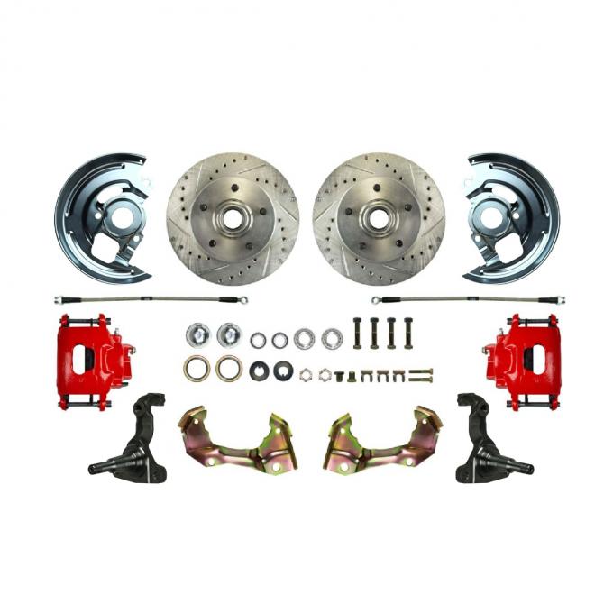 Right Stuff 1962-1967 Chevrolet Chevy II Front 'At The Wheel' Big Brake Upgrade Kit AFXWK03CZ