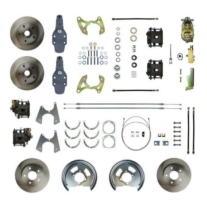 Right Stuff 1959-64 Chevrolet Impala, 2" Drop, Manual 4-Wheel Disc Brake Conversion Kit FSC594SDD