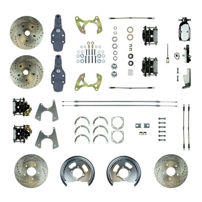 Right Stuff 1965-68 Chevrolet Impala, 2" drop, Manual 4-Wheel Disc Brake Conversion Kit FSC654SDDSX