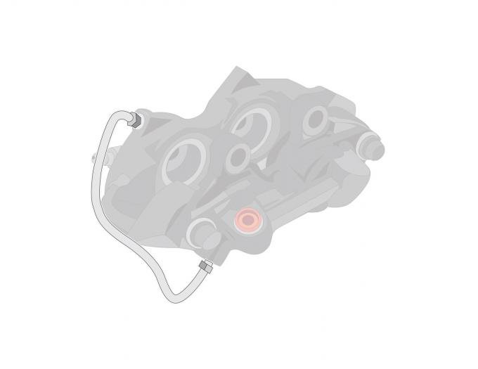 Right Stuff 1967 Chevrolet Chevy II, Pre-Bent OE Steel Front Disc Caliper Line XFC6701
