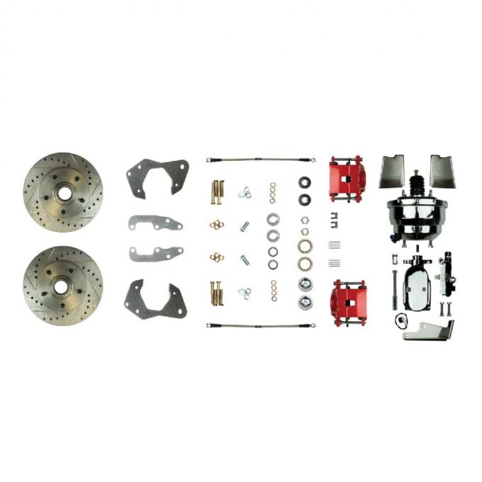 Right Stuff 1965-68 Chevrolet Impala, 8" Dual Booster, Power Front Disc Brake Conversion Kit FSC65DCCZX