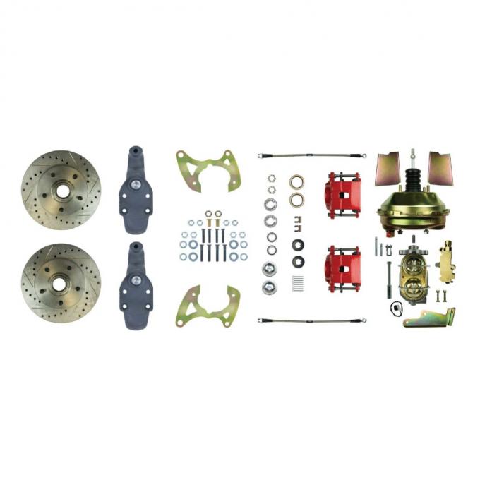Right Stuff 1965-70 Impala, 2" Drop, 9" Booster, Power Front Disc Brake Conversion Kit FSC65DCDZ
