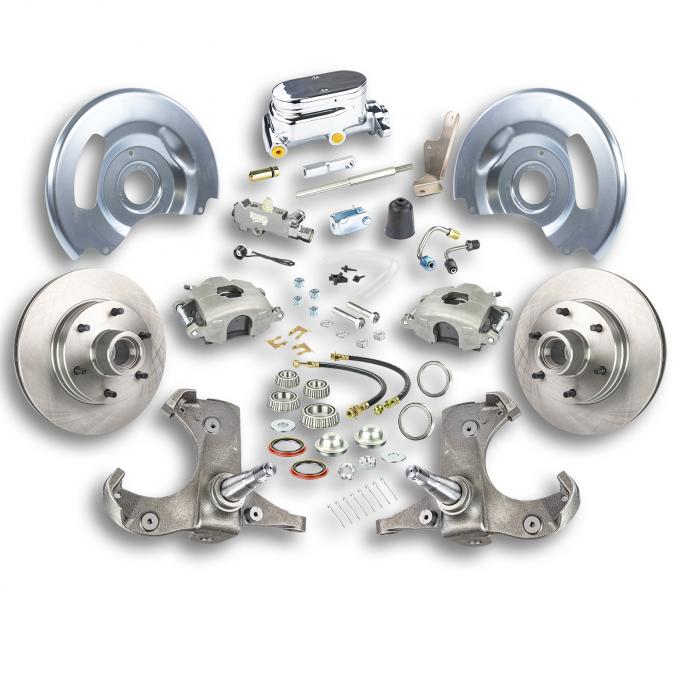 Right Stuff 1963-70 Chevy/GMC Truck & Suburban, Manual Front Disc Brake Kit Chrome Upper TSD6316X