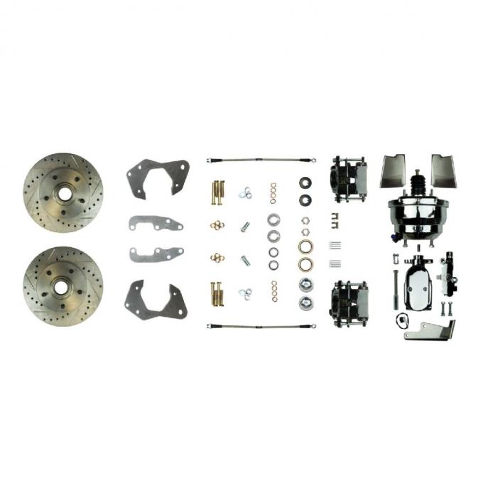 Right Stuff 1965-68 Chevrolet Impala, 8" Dual Booster, Power Front Disc Brake Conversion Kit FSC65DCCSX