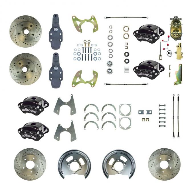 Right Stuff 1965-68 Impala, 2" Drop, Performance 4-Wheel Manual Disc Brake Conversion Kit FSC664SDDS