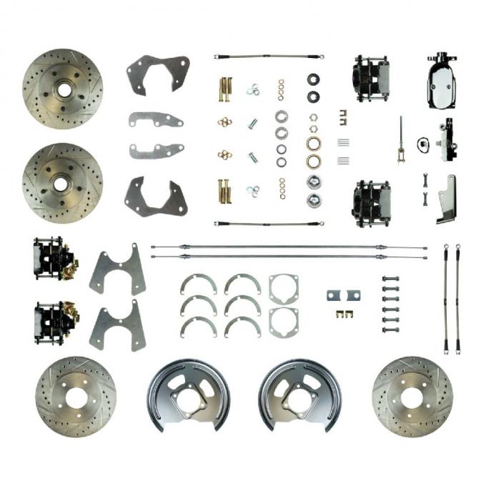 Right Stuff 1965-68 Chevrolet Impala/Bel Air, Manual 4-Wheel Disc Brake Conversion Kit FSC654SDCSX