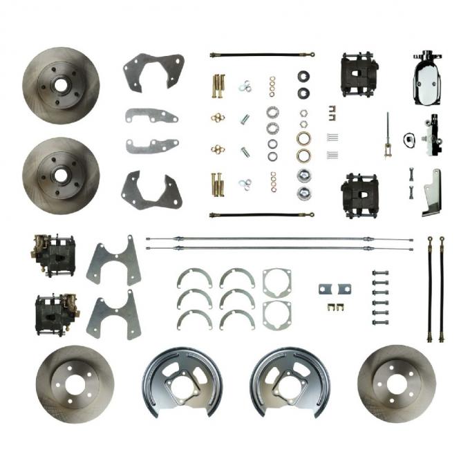 Right Stuff 1965-68 Chevrolet Impala/Bel Air, Manual 4-Wheel Disc Brake Conversion Kit FSC654SDCX