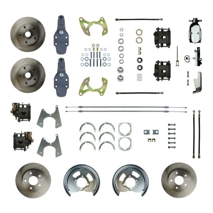 Right Stuff 1965-68 Chevrolet Impala, 2" drop, Manual 4-Wheel Disc Brake Conversion Kit FSC654SDDX