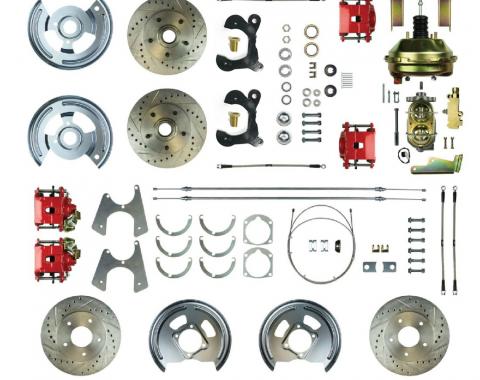 Right Stuff 1955-57 Chevrolet BelAir/Nomad, Power 9" Booster 4-Wheel Disc Brake Conversion FSC554DCCZ