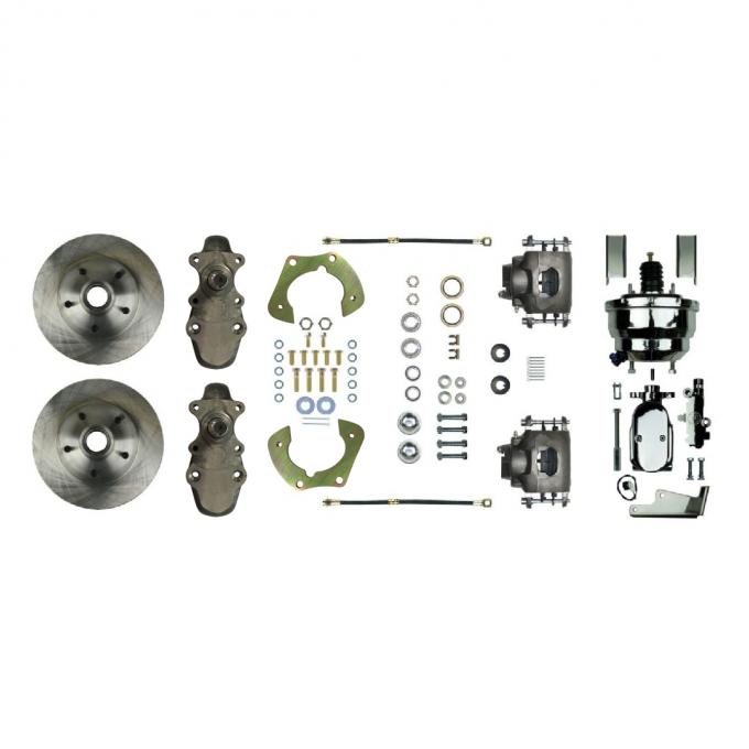 Right Stuff 1955-57 Chevrolet Bel Air, 8" Booster 2" Drop Power Front Disc Brake Conversion FSC55DCDX