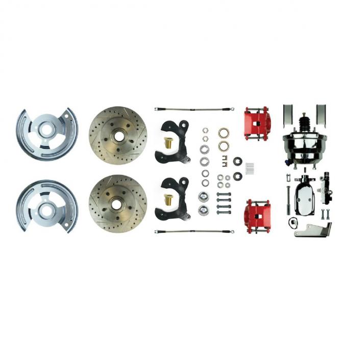 Right Stuff 1958 Chevrolet Impala, 8" Dual Booster, Power Front Disc Brake Conversion Kit FSC58DCCZX