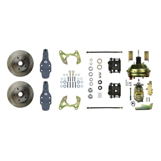 Right Stuff 1958 Impala, 9" Booster, 2" Drop, Power Front Disc Brake Conversion Kit FSC58DCD