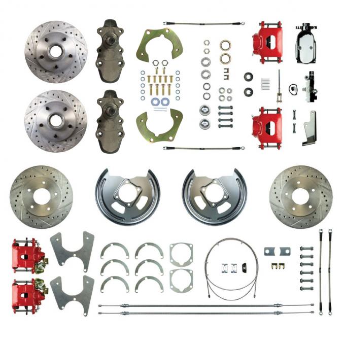 Right Stuff 1955-57 Chevrolet Bel Air, 2" Drop, 4-Wheel Manual Disc Brake Conversion FSC554SDDZX