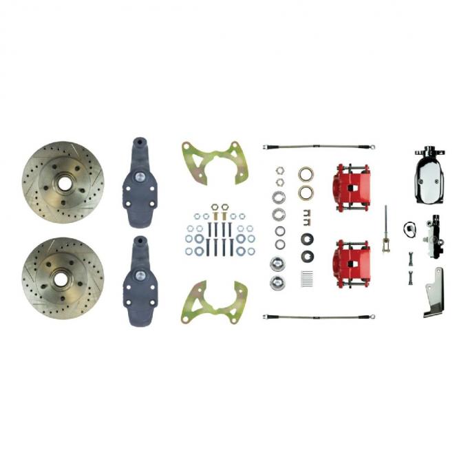 Right Stuff 1965-68 Chevrolet Impala, 2" Drop, Manual Front Disc Brake Conversion Kit FSC65SDDZX