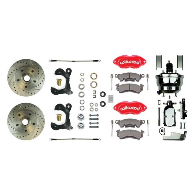 Right Stuff 1955-58 Chevrolet Bel Air/Impala, Front Wheel Power Disc Brake Conversion Kit FSC56DCCZX