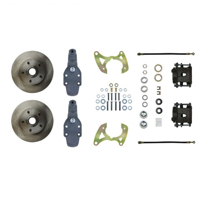 Right Stuff 1965-68 Impala/Bel Air, 2" Drop, "At The Wheel" Front Disc Brake Conversion Kit FSC65WKD
