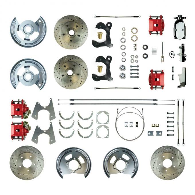 Right Stuff 1958-64 Chevrolet Impala/Bel Air, 4-Wheel Manual Disc Brake Conversion Kit FSC584SDCZX