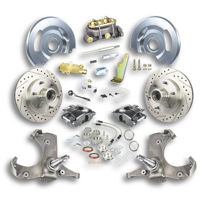 Right Stuff 1963-70 Chevrolet/GMC Truck & Suburban, Manual Front Disc Brake Kit Blk Calipers TSD6316B