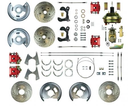 Right Stuff 1955-57 Chevrolet BelAir/Nomad, Power 9" Booster 4-Wheel Disc Brake Conversion FSC554DCCZ