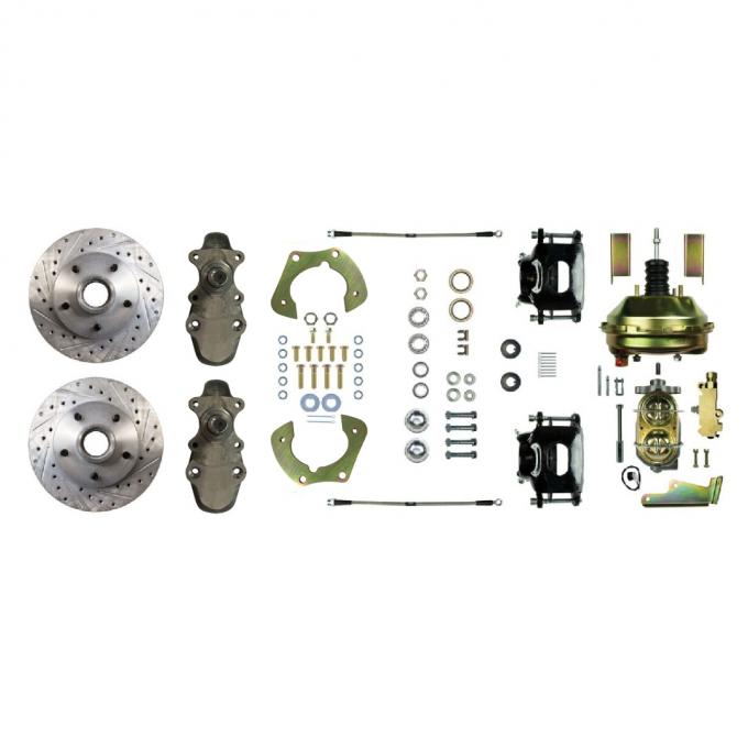 Right Stuff 1955-57 Chevrolet Bel Air, 9" Booster 2" Drop Power Front Disc Brake Conversion FSC55DCDS